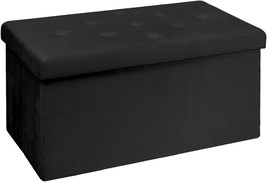 Brian &amp; Dany Folding Storage Ottoman Bench, Velvet Ottoman With Storage,... - $55.94