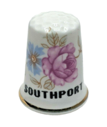 Southport Wild Rose Souvenir Collectors Bone China Thimble - £5.96 GBP