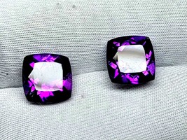 Amethyst Cushion Cut Pair – Natural Purple Gemstones for Earrings or Rin... - $1,124.82 MXN