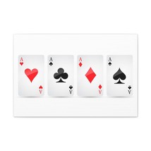 Ace Card Suit Playing Card Canvas Wall Art for Home Decor Ready-to-Hang - £67.45 GBP+