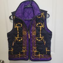 Lauren Ralph Lauren Equestrian Horse-Bit Reversible Quilted Vest Sz PS P... - $56.32 CAD