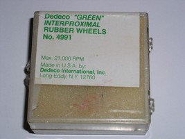 Dedeco Green Rubber Wheels Dental Lab 4991 Box Of 25 New Unused Open Box - $16.99