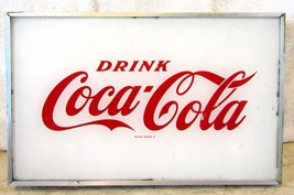 1950&#39;s Drink Coca-Cola Coke Advertising Lighted Sign Price Brothers Inc.  - £180.68 GBP