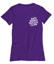 Jo Biden TShirt Anti Biden Social Club Purple-W-Tee  - £19.14 GBP