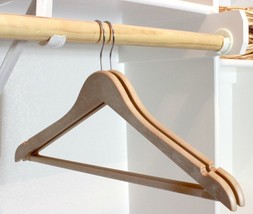 USTECH Wood-Look Bioplastic Eco-Friendly Suit Hanger Splitter-Free 10 Pack - $9.62