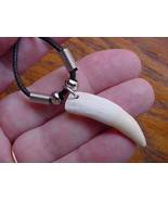 G153-S) 1-3/8&quot; GATOR Aligator ALLIGATOR Silver Tooth teeth black NECKLAC... - $239.05 MXN