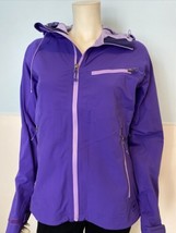 REI Zip Front Hooded Nylon Rain Jacket Women&#39;s Small Purple - $33.24