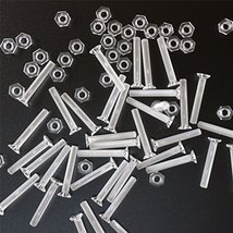 50 x Crosshead Countersunk Screws Nuts and bolts, Transparent Clear Plas... - £18.76 GBP