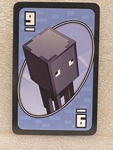 1 Minecraft Uno Replacement Blue Squid #9 SINGLE CARD ONLY *Pre-Owned* BT - $2.99