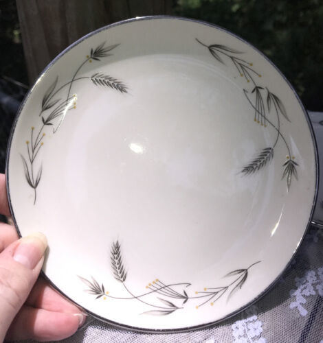 1950s Vintage 3 Plates Bread Dessert Silver Wheat Taylor Smith Taylor Taylorton Item image 4