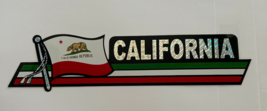 California Flag Reflective Sticker, Coated Finish, Side-Kick Decal 12x2/... - $2.99