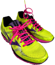 Mizuno Wave Rider 17 Running Shoes Yellow Pink Purple 410564.416B Womens 11 - $29.74