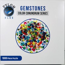 Gemstones - Color Conundrum Series - 1000 Piece Puzzle Pylon Blue New Se... - $9.85