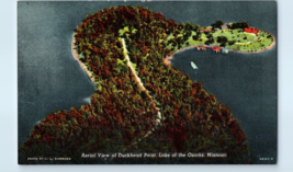 Aerial View of Duckhead Point Lake of the Ozarks Missouri Postcard - £4.12 GBP