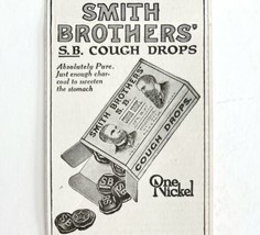 Smith Brothers Medicated Cough Drops 1916 Advertisement Medical Candy DW... - £15.92 GBP