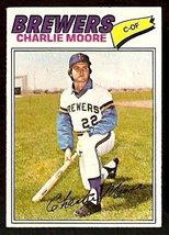 Milwaukee Brewers Charlie Moore 1977 Topps Baseball Card # 382 Vg - £0.39 GBP