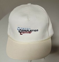 Vintage Cessna CITATION Completion Center Cap Hat White Leather Strapbac... - £7.76 GBP