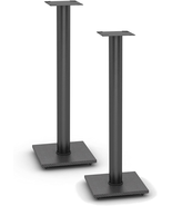 Bookshelf Speaker Stands Steel Construction Pedestal Style Black 2-Pack NEW - £77.06 GBP