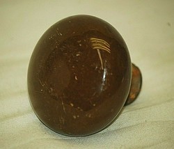 Old Vintage Antique Brown Porcelain Door Knob - $19.79