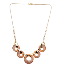 NOT SCRAP Antique Art Deco 14K Gold Necklace, Rose, Yellow Gold Chain oF... - £2,019.56 GBP