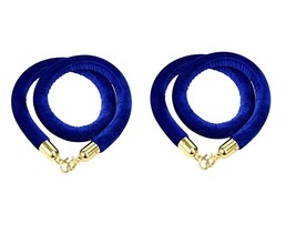 Set of (2) Velvet Hanging Ropes Crowd Control Stanchion Ropes Grand Opening - £15.73 GBP
