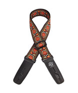 Lock-it Straps 2&quot; Vintage Jaquard Guitar Strap, Light Red - £27.48 GBP