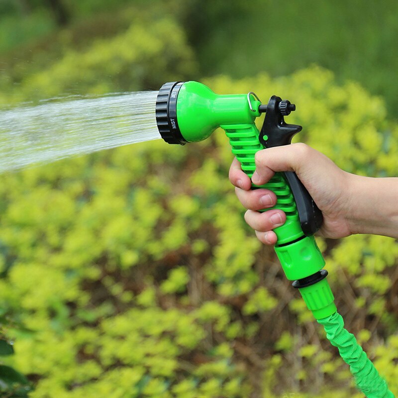 7 Pattern Garden Water Gun with 15M Garden Hose Tube Nozzle Water Sprayer Pipe P