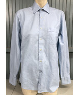 Ben Sherman Light Blue Patterned Mens L/S Button Shirt 15 1/2 34-35 22&quot; ... - £10.64 GBP