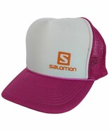 Womens Hot Pink Hiking Hat Salomon Bright Girls Trucker Cheese Snapback Cap - $472.70 MXN