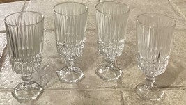 Fostoria Vintage Heritage Clear Footed Iced Tea Glasses ~ Set of 4 ~ 7” - $26.92