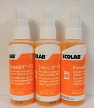Ecolab Greaselift Non-Caustic Degreaser - 3 Pack RTU 4oz Spray Bottles 6... - $15.32