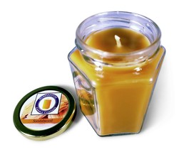 Sandalwood Scented 100 Percent  Beeswax Jar Candle, 12 oz - £21.53 GBP