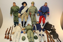 Lot of 7 Formative Int&#39;l Soldier Action Figures 12&quot; Gi Joe with Accessories READ - £39.56 GBP
