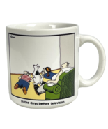 The Far Side Days Before Television Vtg Coffee Mug Cup Gary Larson 1982 ... - £14.72 GBP