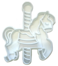 6x Carousel Horse Detail Fondant Cutter Cupcake Topper 1.75 IN USA FD2611 - £6.34 GBP