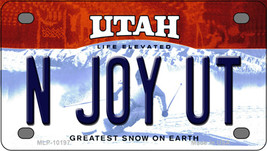 N Joy UT Utah Novelty Mini Metal License Plate Tag - £11.71 GBP