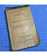 Abstract Of Title Beaumont Texas 1959 290 Pages Security Title Company - $43.18 CAD