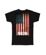 NIXON Family Name : Gift T-Shirt American Flag Name USA United States Pe... - £14.36 GBP