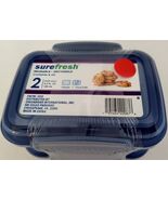 Lock-Top Reusable Snack Containers w Lid Stackable BLUE 5.2 Fl Oz, 2/Pk - $3.95