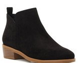 New Time and Tru Women&#39;s Faux Suede Ankle Memory Foam Boots 10 Black - £15.81 GBP