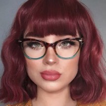 Cat Eye Vintage Retro &quot;Ombre&quot;  Women Eyeglasses BLUE LIGHT Computer Lens... - £9.84 GBP