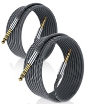 Elebase 1/4 Inch Trs Instrument Cable 10Ft 2Pack,Straight 6.35Mm Guitar, Speaker - £35.90 GBP