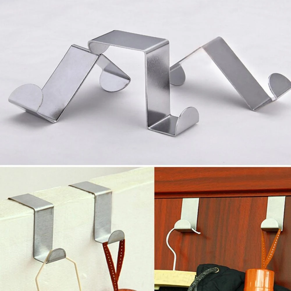 House Home ​4/2Pcs door hanger hook Stainless steel Kitchen Cabinet Draw Over Do - £19.69 GBP
