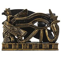 Ancient Egyptian Eye of Horus Business Card Holder Resin Figurine - $21.76