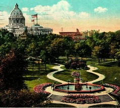 State Capitol and Central Park St Paul Minnesota MN 1922 Vtg Postcard Bloom Bros - £3.07 GBP