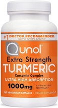 Qunol Turmeric Curcumin Supplement, Turmeric 1000mg With Ultra High Absorption,  - £33.37 GBP
