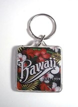 Souvenir Keyring keychain Square lucite HAWAII NEW - $6.60
