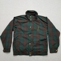 ProQuip Golf Jacket Mens XL Green Plaid Pockets Full Zip - $23.74