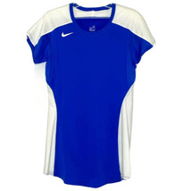 Nike Women&#39;s Dri-Fit size LT Cap Sleeved Athletic Gym Workout Top Royal ... - £17.63 GBP
