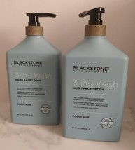 2x Blackstone Men&#39;s Grooming 3-in-1 Wash 32 oz. Ocean Blue Limited Edition  - £42.42 GBP